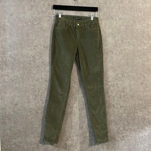pouredinblue Olive Green Corduroy Pants